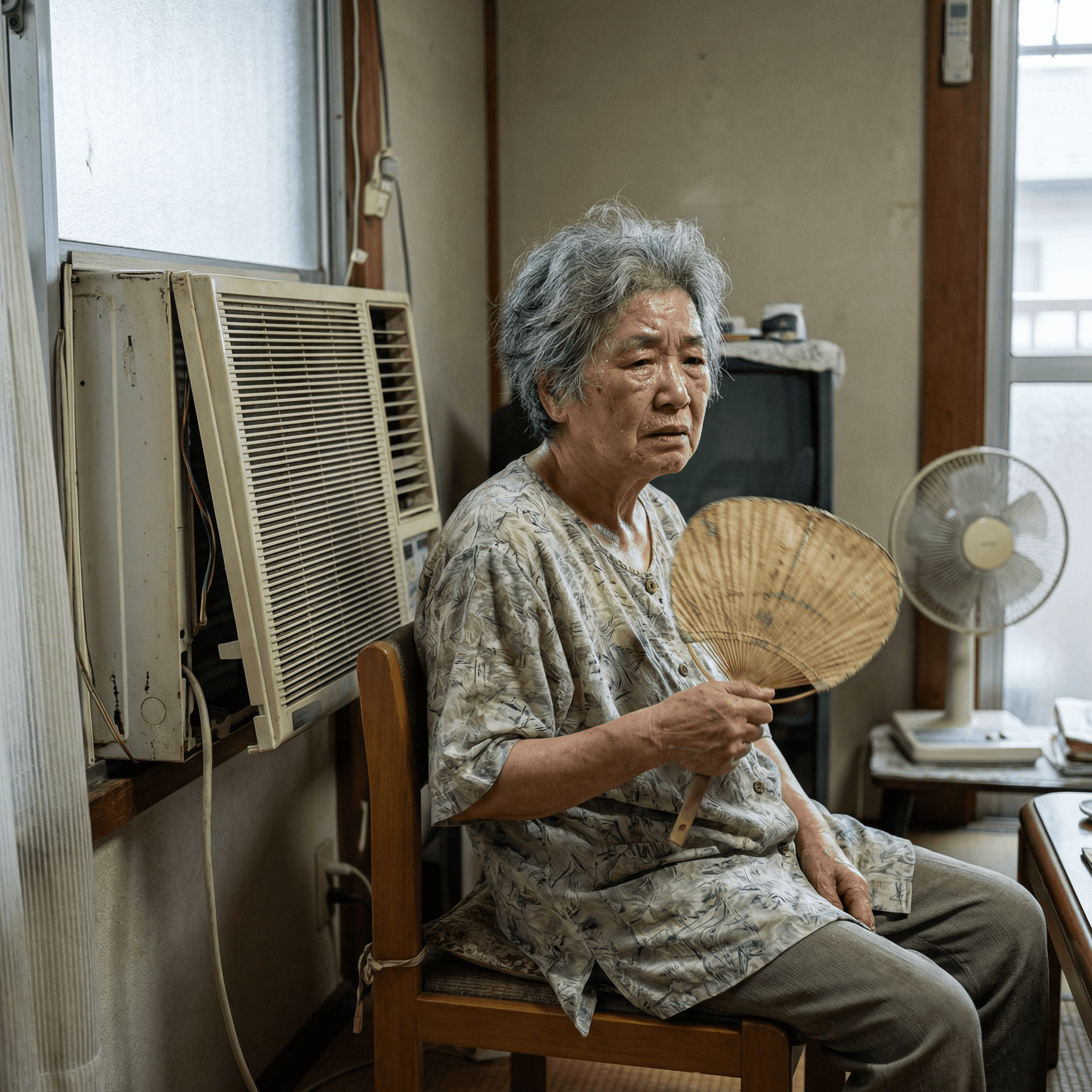 エアコン故障:暑さ・寒さで困る高齢者