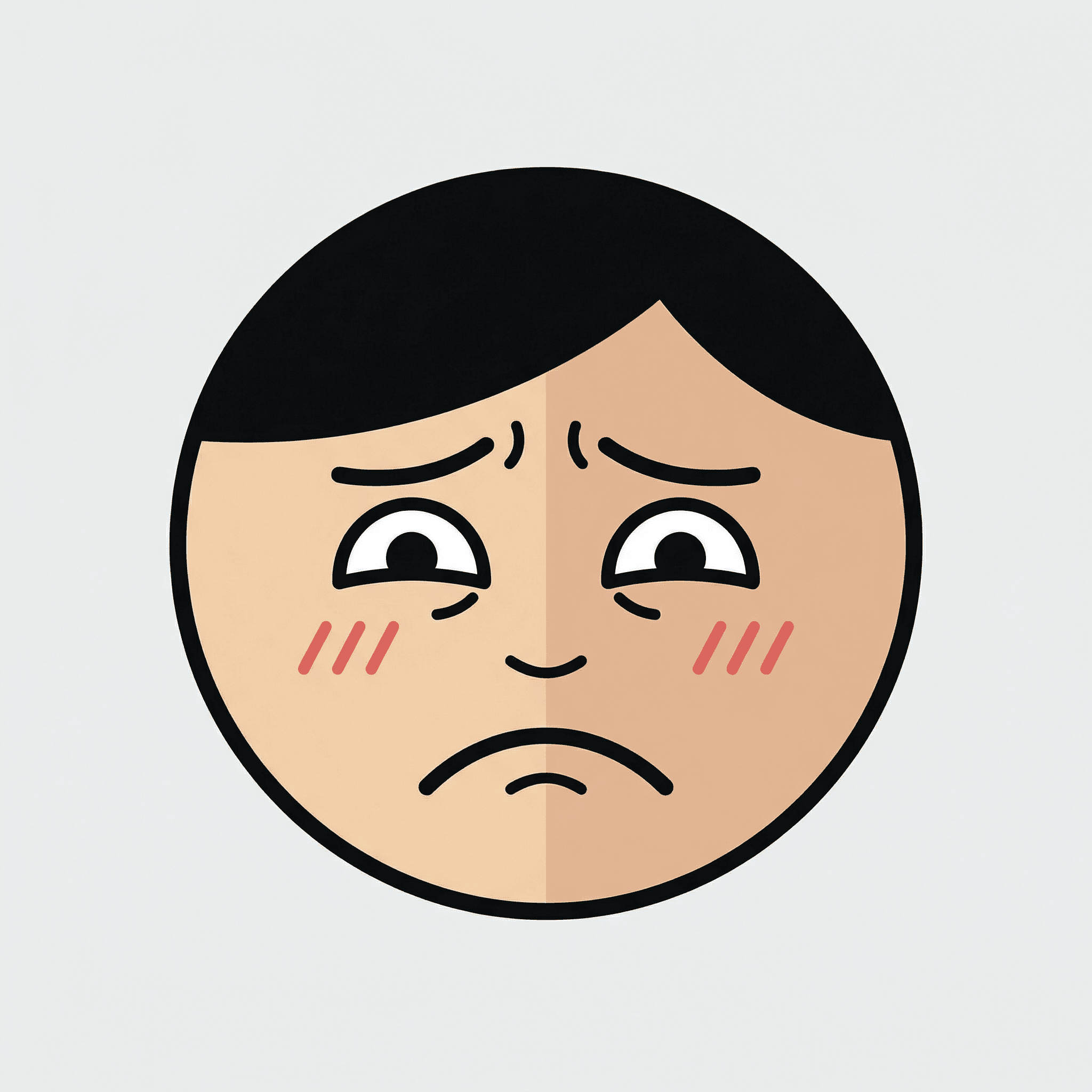 困った表情のイラスト